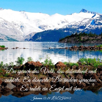 Picture 03 - Johannes 12:29 LUTH1912 - Da sprach das Volk, das dabeistand und zuhörte: - Bible Verse Picture