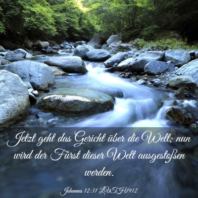 Picture 03 - Johannes 12:31 LUTH1912 - Jetzt geht das Gericht über die Welt; nun wird - Bible Verse Picture
