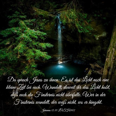 Picture 03 - Johannes 12:35 LUTH1912 - Da sprach Jesus zu ihnen: Es ist das Licht noch - Bible Verse Picture