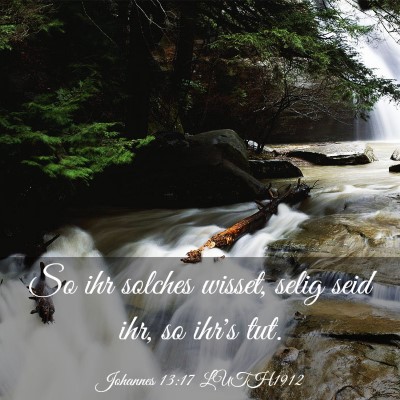 Picture 03 - Johannes 13:17 LUTH1912 - So ihr solches wisset, selig seid ihr, so ihr's - Bible Verse Picture