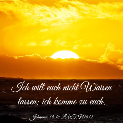 Picture 03 - Johannes 14:18 LUTH1912 - Ich will euch nicht Waisen lassen; ich komme zu - Bible Verse Picture