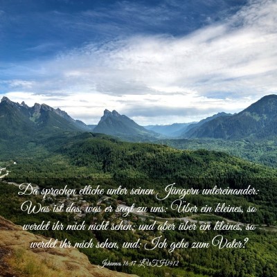 Picture 03 - Johannes 16:17 LUTH1912 - Da sprachen etliche unter seinen Jüngern - Bible Verse Picture