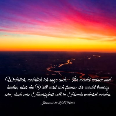 Picture 03 - Johannes 16:20 LUTH1912 - Wahrlich, wahrlich ich sage euch: Ihr werdet - Bible Verse Picture