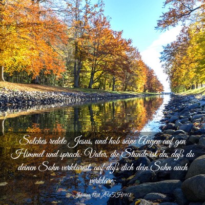 Picture 03 - Johannes 17:1 LUTH1912 - Solches redete Jesus, und hob seine Augen auf gen - Bible Verse Picture