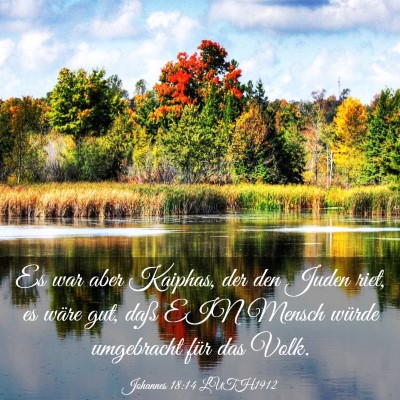 Picture 03 - Johannes 18:14 LUTH1912 - Es war aber Kaiphas, der den Juden riet, es wäre - Bible Verse Picture