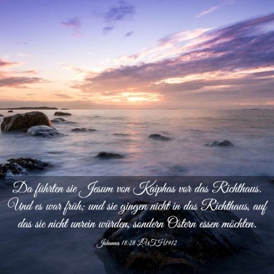 Picture 03 - Johannes 18:28 LUTH1912 - Da führten sie Jesum von Kaiphas vor das - Bible Verse Picture