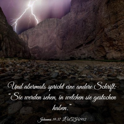 Picture 03 - Johannes 19:37 LUTH1912 - Und abermals spricht eine andere Schrift: “Sie - Bible Verse Picture