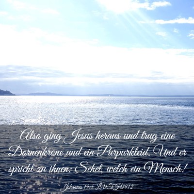 Picture 03 - Johannes 19:5 LUTH1912 - Also ging Jesus heraus und trug eine Dornenkrone - Bible Verse Picture