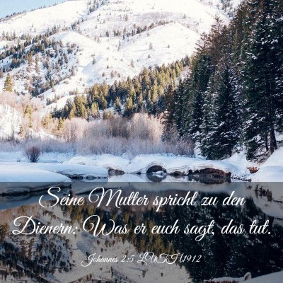 Picture 03 - Johannes 2:5 LUTH1912 - Seine Mutter spricht zu den Dienern: Was er euch - Bible Verse Picture
