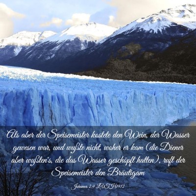 Picture 03 - Johannes 2:9 LUTH1912 - Als aber der Speisemeister kostete den Wein, der - Bible Verse Picture
