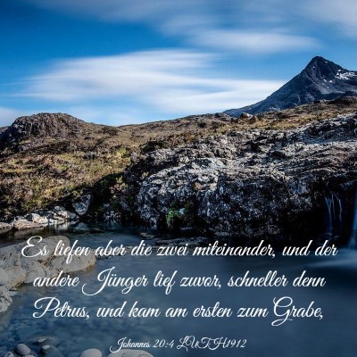 Picture 03 - Johannes 20:4 LUTH1912 - Es liefen aber die zwei miteinander, und der - Bible Verse Picture