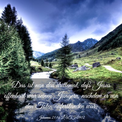 Picture 03 - Johannes 21:14 LUTH1912 - Das ist nun das drittemal, daß Jesus offenbart - Bible Verse Picture