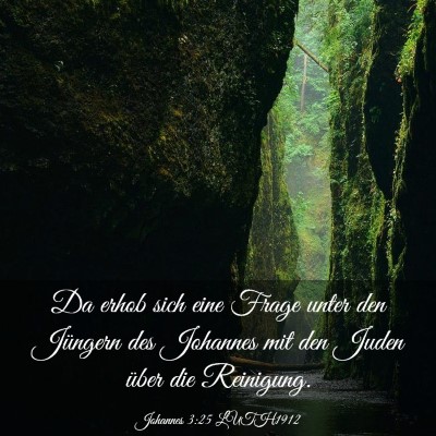 Picture 03 - Johannes 3:25 LUTH1912 - Da erhob sich eine Frage unter den Jüngern des - Bible Verse Picture