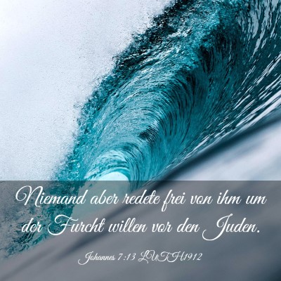 Picture 03 - Johannes 7:13 LUTH1912 - Niemand aber redete frei von ihm um der Furcht - Bible Verse Picture