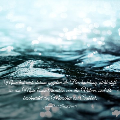 Picture 03 - Johannes 7:22 LUTH1912 - Mose hat euch darum gegeben die Beschneidung, - Bible Verse Picture