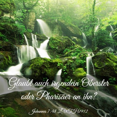Picture 03 - Johannes 7:48 LUTH1912 - Glaubt auch irgendein Oberster oder Pharisäer an - Bible Verse Picture
