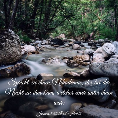 Picture 03 - Johannes 7:50 LUTH1912 - Spricht zu ihnen Nikodemus, der bei der Nacht zu - Bible Verse Picture