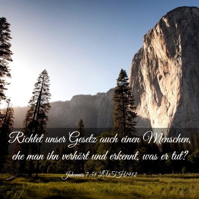 Picture 03 - Johannes 7:51 LUTH1912 - Richtet unser Gesetz auch einen Menschen, ehe man - Bible Verse Picture