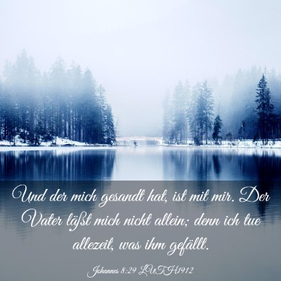 Picture 03 - Johannes 8:29 LUTH1912 - Und der mich gesandt hat, ist mit mir. Der Vater - Bible Verse Picture