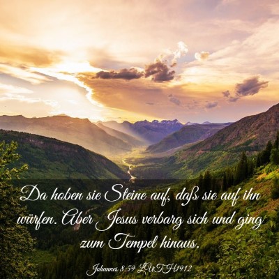 Picture 03 - Johannes 8:59 LUTH1912 - Da hoben sie Steine auf, daß sie auf ihn - Bible Verse Picture
