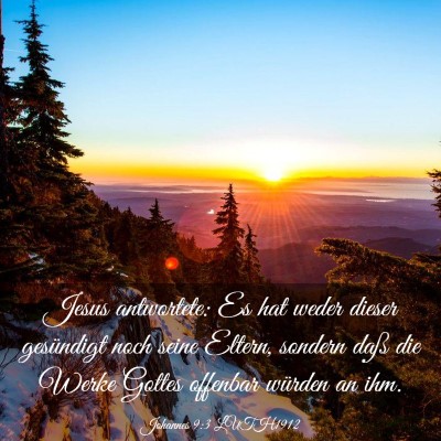 Picture 03 - Johannes 9:3 LUTH1912 - Jesus antwortete: Es hat weder dieser gesündigt - Bible Verse Picture