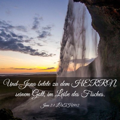 Picture 03 - Jona 2:1 LUTH1912 - Und Jona betete zu dem HERRN, seinem Gott, im - Bible Verse Picture