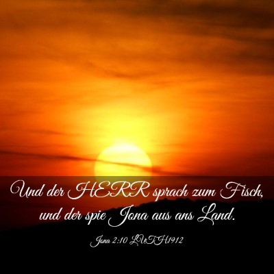 Picture 03 - Jona 2:10 LUTH1912 - Und der HERR sprach zum Fisch, und der spie Jona - Bible Verse Picture