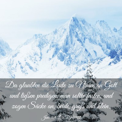 Picture 03 - Jona 3:5 LUTH1912 - Da glaubten die Leute zu Ninive an Gott und - Bible Verse Picture
