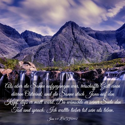 Picture 03 - Jona 4:8 LUTH1912 - Als aber die Sonne aufgegangen war, verschaffte - Bible Verse Picture
