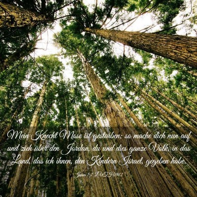 Picture 03 - Josua 1:2 LUTH1912 - Mein Knecht Mose ist gestorben; so mache dich nun - Bible Verse Picture