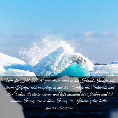 Picture 03 - Josua 10:30 LUTH1912 - Und der HERR gab dieses auch in die Hand Israels - Bible Verse Picture