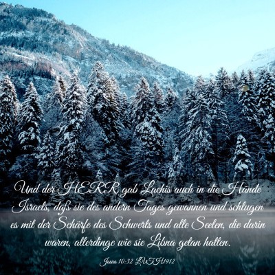 Picture 03 - Josua 10:32 LUTH1912 - Und der HERR gab Lachis auch in die Hände - Bible Verse Picture