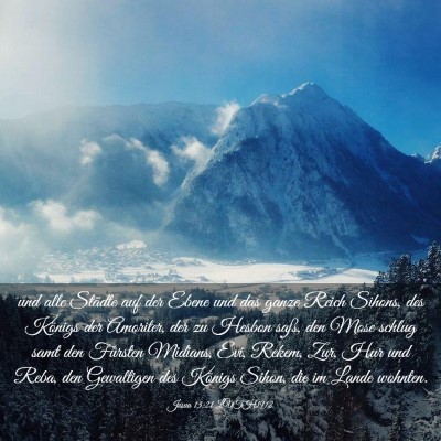 Picture 03 - Josua 13:21 LUTH1912 - und alle Städte auf der Ebene und das ganze - Bible Verse Picture