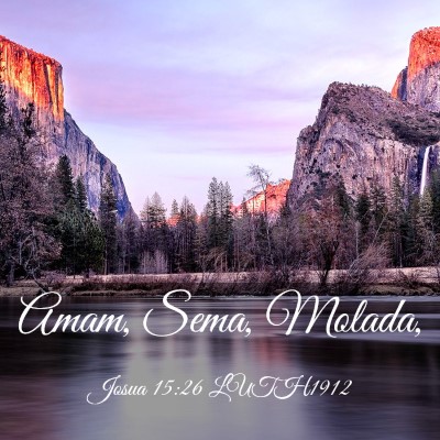 Picture 03 - Josua 15:26 LUTH1912 - Amam, Sema, - Bible Verse Picture