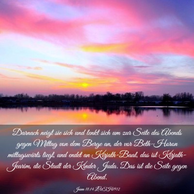 Picture 03 - Josua 18:14 LUTH1912 - Darnach neigt sie sich und lenkt sich um zur - Bible Verse Picture