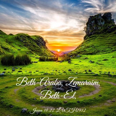 Picture 03 - Josua 18:22 LUTH1912 - Beth-Araba, Zemaraim, - Bible Verse Picture