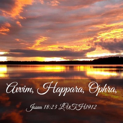 Picture 03 - Josua 18:23 LUTH1912 - Avvim, Happara, - Bible Verse Picture