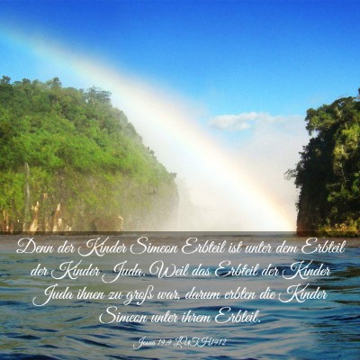 Picture 03 - Josua 19:9 LUTH1912 - Denn der Kinder Simeon Erbteil ist unter dem - Bible Verse Picture