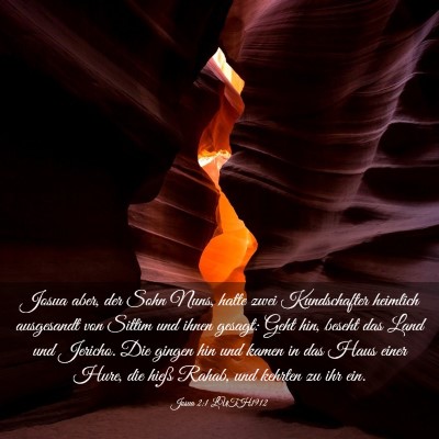 Picture 03 - Josua 2:1 LUTH1912 - Josua aber, der Sohn Nuns, hatte zwei - Bible Verse Picture