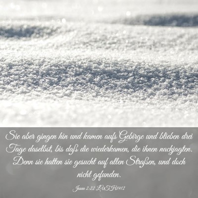 Picture 03 - Josua 2:22 LUTH1912 - Sie aber gingen hin und kamen aufs Gebirge und - Bible Verse Picture