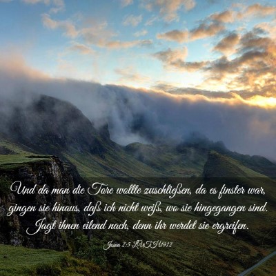 Picture 03 - Josua 2:5 LUTH1912 - Und da man die Tore wollte zuschließen, da es - Bible Verse Picture