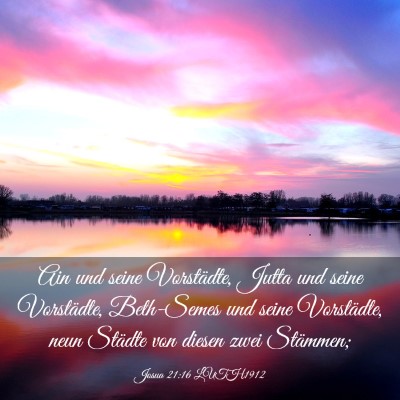 Picture 03 - Josua 21:16 LUTH1912 - Ain und seine Vorstädte, Jutta und seine - Bible Verse Picture