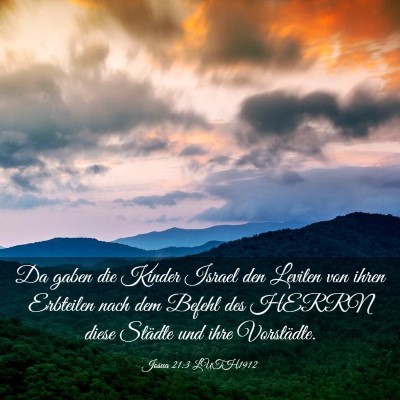 Picture 03 - Josua 21:3 LUTH1912 - Da gaben die Kinder Israel den Leviten von ihren - Bible Verse Picture
