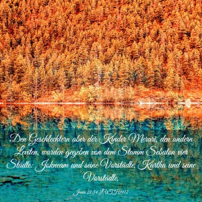 Picture 03 - Josua 21:34 LUTH1912 - Den Geschlechtern aber der Kinder Merari, den - Bible Verse Picture