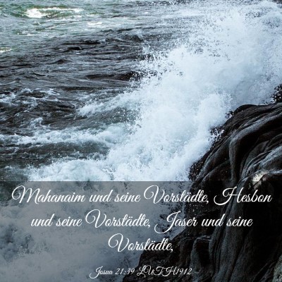 Picture 03 - Josua 21:39 LUTH1912 - Mahanaim und seine Vorstädte, Hesbon und seine - Bible Verse Picture