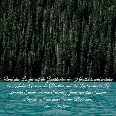 Picture 03 - Josua 21:4 LUTH1912 - Und das Los fiel auf die Geschlechter der - Bible Verse Picture