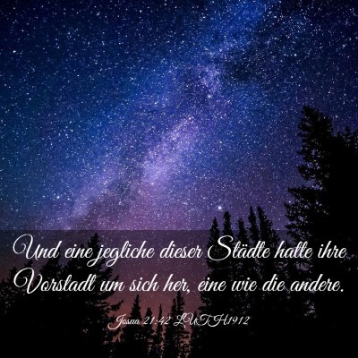 Picture 03 - Josua 21:42 LUTH1912 - Und eine jegliche dieser Städte hatte ihre - Bible Verse Picture