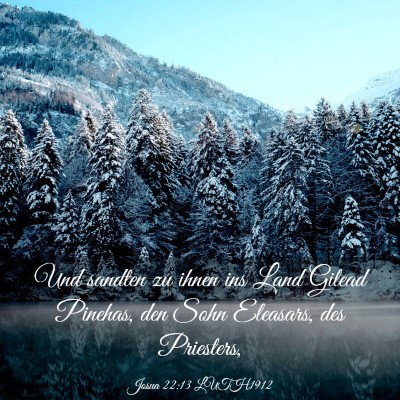 Picture 03 - Josua 22:13 LUTH1912 - Und sandten zu ihnen ins Land Gilead Pinehas, den - Bible Verse Picture