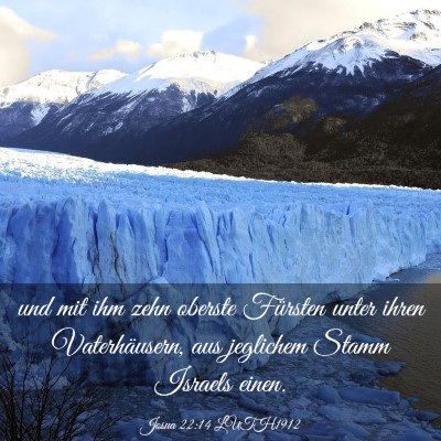 Picture 03 - Josua 22:14 LUTH1912 - und mit ihm zehn oberste Fürsten unter ihren - Bible Verse Picture