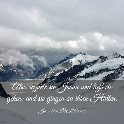 Picture 03 - Josua 22:6 LUTH1912 - Also segnete sie Josua und ließ sie gehen; und - Bible Verse Picture